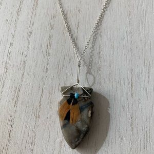 Arrowhead stone necklace